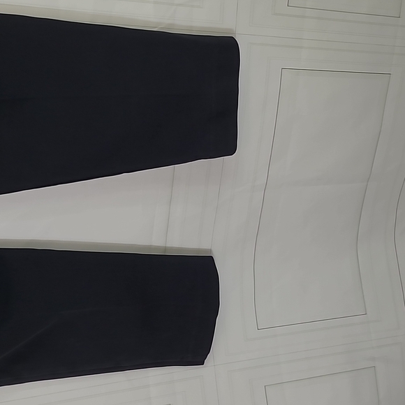 Talbots SZ 16 Hampshire Pants Ankle Flat Front Relaxed Fit Slacks Black - Picture 4 of 11